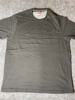 Wrangler Men's Short Sleeve Pocket T-Shirt, Charcoal Grey, Size Large